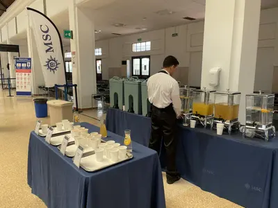 MSC-Boarding-Refreshments-Embarkation MSC-Boarding-Refreshments-Embarkation