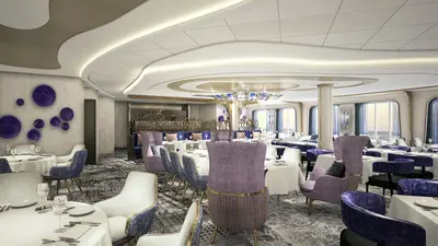 The redesigned Cosmopolitan restaurant inspired by the culture of champagne on board Celebrity Ascent