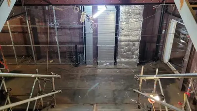 Immersive Train car dining experience construction photo