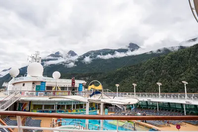 Pool deck in Alaska