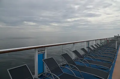 Railing on cruise ship