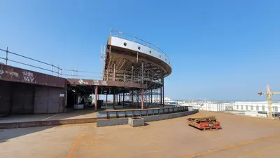 Solarium on Utopia of the Seas under construction