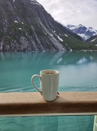 coffee mug on balcony