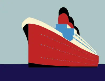 Ocean liner illustration