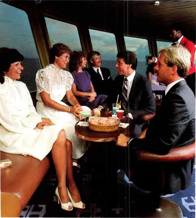 People on a cruise in 1980s