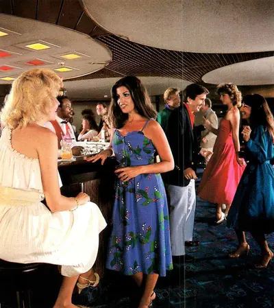 People on a cruise in 1980s