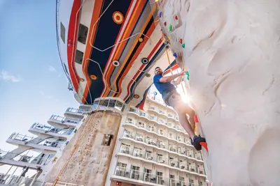 Allure of the Seas rock climbing wall