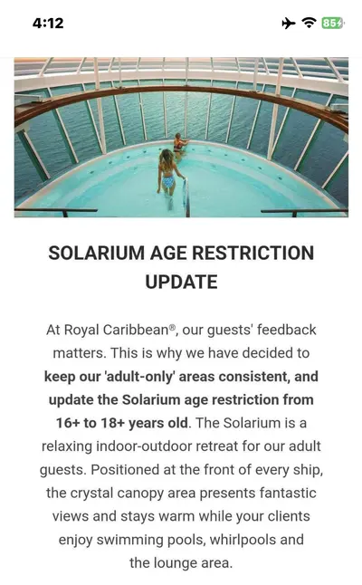 Solarium age change