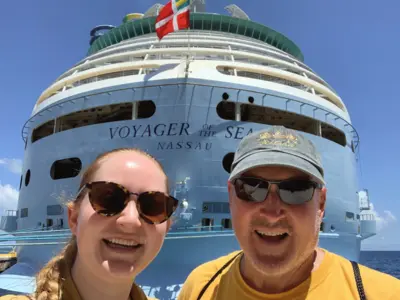 Angie and dad selfie in Costa Maya