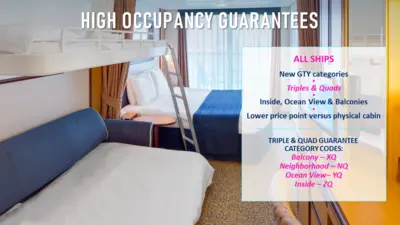 High occupancy guarantee cabins