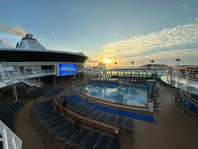 Morning on pool deck