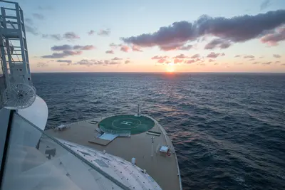 Bow of cruise ship