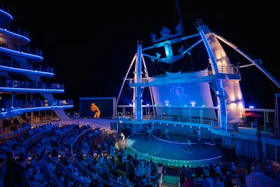 Allure of the Seas AquaTheater at night