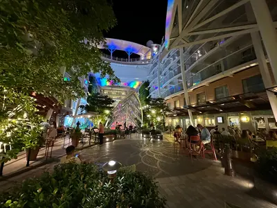 Allure of the Seas at night