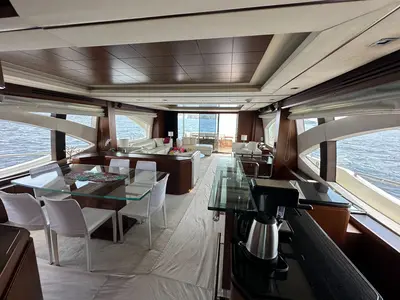Inside the yacht
