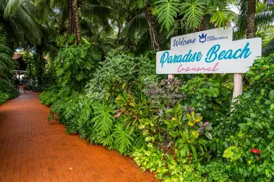 Paradise Beach sign