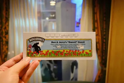 Ben & Jerry's ice cream certificate