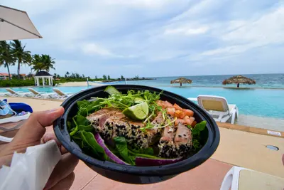 Food at a Bahamas resort