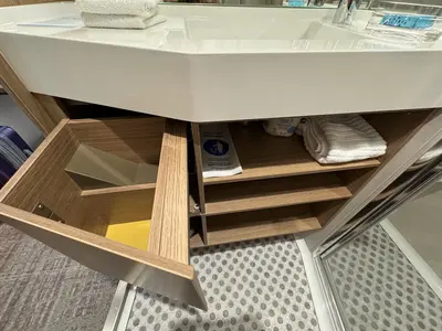 Bathroom in the Spacious Infinite Central Park Balcony Cabin on Icon of the Seas