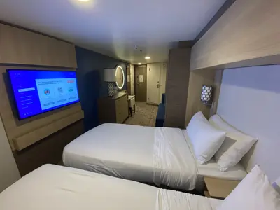 odyssey of the seas interior cabin TV and beds