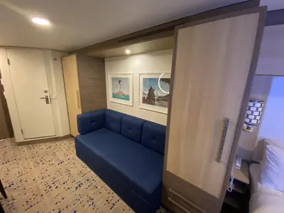 odyssey of the seas interior cabin couch and closet