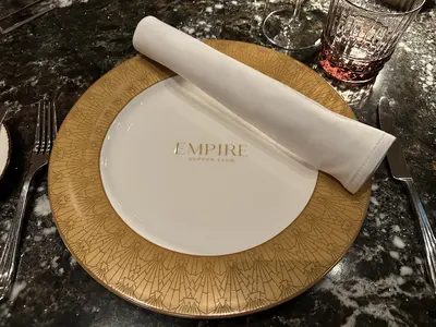 Icon of the Seas Empire Supper Club plate