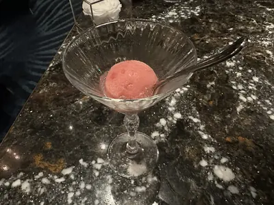 Icon of the Seas Empire Supper Club sorbet