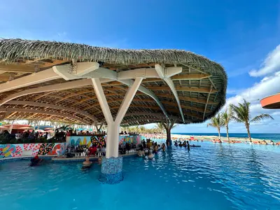 Swim up bar