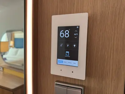 Temperature control in the Spacious Infinite Central Park Balcony Cabin on Icon of the Seas