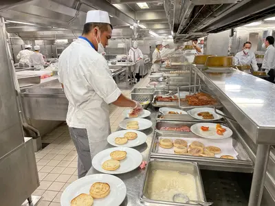 Cruise ship galley