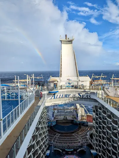 Rainbow near Allure of the Seas