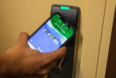 Opening door with app