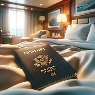 Passport on the bed