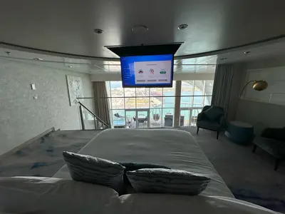 Master bedroom in Royal Loft Suite