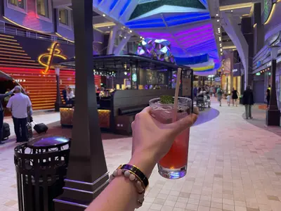 Enjoying a cocktail