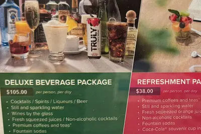 Drink package price on Liberty