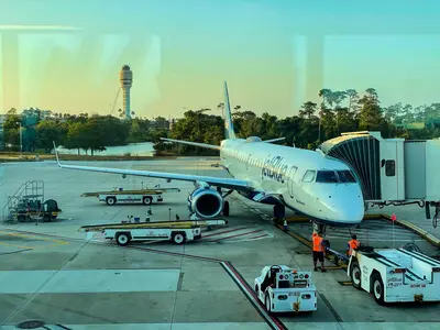 JetBlue airplane in Orlando