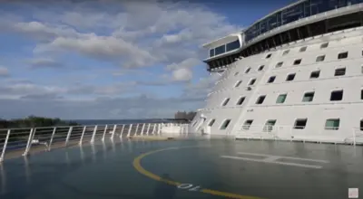 Crew-helipad-Utopia Crew helipad on Utopia of the Seas