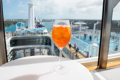 Aperol spritz on a cruise ship