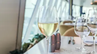 Wine glass on Royal Caribbean cruise