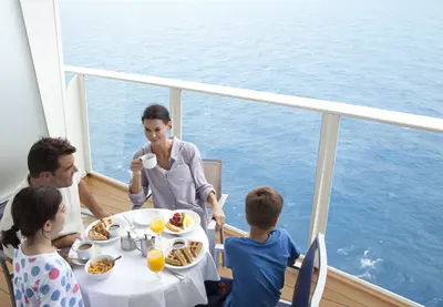 Breakfast on a balcony
