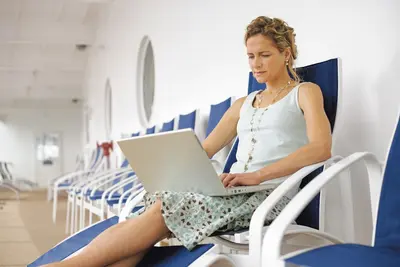 woman on her laptop