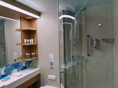 Inside cabin bathroom