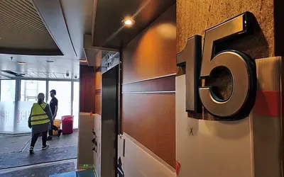 Elevator construction on Allure of the Seas