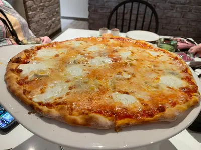 Seven cheese pizza