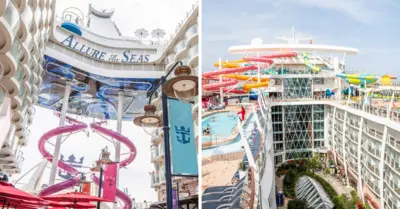 side by side image of Allure of the Seas