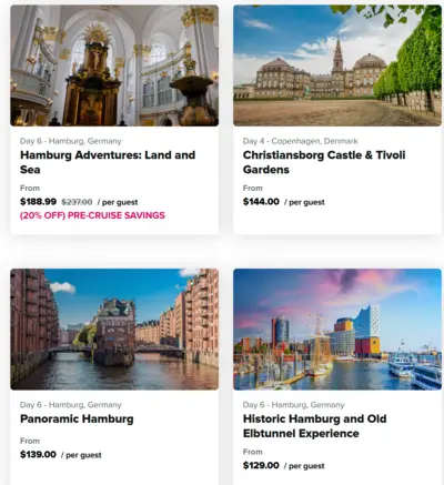 Excursions for sale