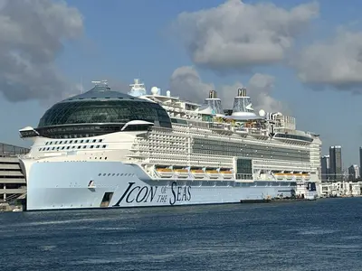 Icon of the Seas docked in Miami
