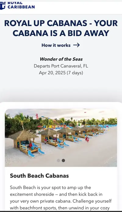 RoyalUp Cabana screenshot