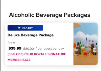 $35.99 drink package price